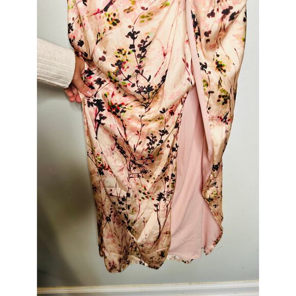KATIE MAY Pink Floral Strapless Sleeveless Come On Home Midi Dress Size 0 - Picture 10 of 15